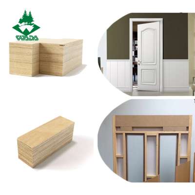 Low cost environmentally friendly door panels laminated veneer lumber